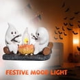 thumbnail image 2 of Fogatas De Gatos Y Brujas Luz Nocturna Parpadeante,Luz Nocturna De Malvavisco De Fuego De Gatos Y Brujas 3D,Luces Nocturnas De Fogatas Falsas LED De 4 Pulgadas Se Conectan A La Pared, 2 of 5