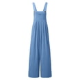 thumbnail image 5 of Coerni Summer Romper for Girls Spaghetti Strap Wide Leg Jumpsuit with Pocket Solids Casual Lightweight Overalls 4-15 Years, 5 of 6