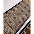 thumbnail image 7 of Stair Treads for Wooden Steps, Texas Star Plaid Peel and Stick Stair Treads with Adhesive, Farmhouse Black Brown Texas Vintage Non Slip Indoor Stairs Runner Rugs Mats for Elders Dogs 8"x30"4PCS, 7 of 7