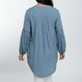 thumbnail image 4 of Elsie & Zoey Oakley V-Neck Long Sleeve Lace Trim Tunic Shirt for Women, 4 of 5