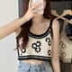 thumbnail image 5 of Chaleco de punto sin mangas para mujer, camiseta sin mangas de punto para mujer, camiseta sin mangas de punto para mujer, camiseta sin mangas de crochet con flores de primera calidad, 5 of 9