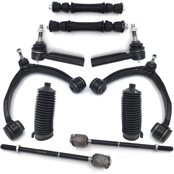10 PCs Suspension Kit Front Upper Control Arm Sway Bar Link Tie Rod Bellows Boot Replacement for 2007-2014 Cadillac Escalade Tahoe GMC Yukon, 07-13 Avalanche/Silverado 1500 /Suburban 1500