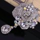 thumbnail image 3 of Broche Colgante de Boda Gran Flor de de Imitación de Cristal de Lágrima Zulema gran broche de flores, 3 of 8