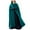 1#Blue, variant on Blue Womens Trench Coats Hooded Medium Cape Winter Vintage Overcoat Fashion Button Cloak Woolen Coat Jackets for Women Size L