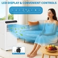 thumbnail image 4 of 8000 BTU Portable Air Conditioner, Cools 350 Sq.Ft. Quiet 48dB AC Unit with Dehumidifier, Fan & Sleep Modes, 24H Timer, Remote Control & Window Kit, DOE Certified CEER 6.2, White+Black Panel, 4 of 9