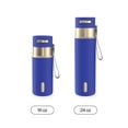 thumbnail image 6 of Contigo 24 oz Stainless Steel Leak-Proof Insulated Water Bottle with Carry Strap, Blue/Champagne, 6 of 8