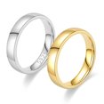 thumbnail image 5 of Anillo de pareja de acero de titanio liso para mujer, anillo de cola con personalidad que no se decolora, 18 quilates S925, 5 of 5