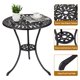 thumbnail image 4 of Yeshouse Mesa auxiliar redonda de jardín de 60 cm, aluminio fundido con estampado floral, resistente a todo clima, ideal para patio, balcón y piscina, 4 of 9