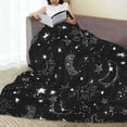 thumbnail image 6 of Honeii Space Galaxy Print Fleece Blanket - Throw Blanket for Bed, Sofa, Couch, Camping, and Travel , Microplush Ultra Soft Warm Blanket-60"x50", 6 of 7