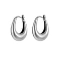 thumbnail image 2 of Ahansh Jewels 925 Sterling Silver Hoop Huggie Earrings U Ear Buckle Women Jewelry Gift, 2 of 4