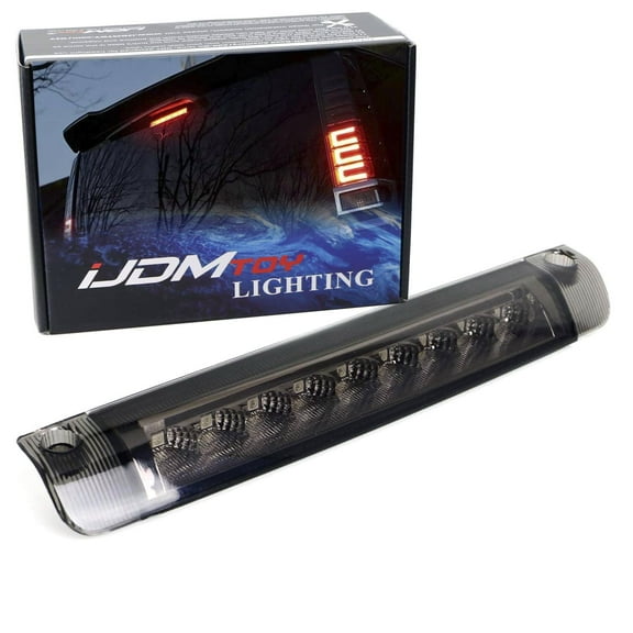 Smoked Dark Lens 9-LED 3rd Brake Light Assy For Toyota Crolla Sequoia Highlander RAV4 etc., Rear Center Roof High Mount LED Third Brake