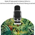 thumbnail image 4 of Square 2Pack PU Leather Tropical Plants Cruise Luggage Tag with Privacy Cover and Name ID Tag for Travel Handbags Backpacks Luggage Tags, 4 of 6