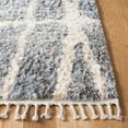 thumbnail image 3 of SAFAVIEH Berber Fringe August Geometric Shag Runner Rug, Gray/Cream, 2' x 8', 3 of 10