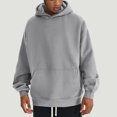 thumbnail image 2 of Gibobby Sudaderas hombre Sudadera DE Bloques con Capucha Colores Stretch Hombre Hoodie Sudaderas con Capucha para Hombre(Gris,XG), 2 of 5