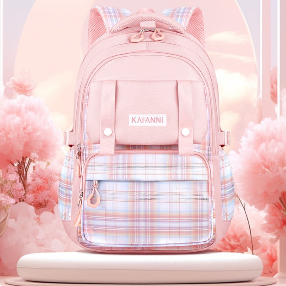 Tyethy Girls Backpack School Backpack for Kids, Cute Bookbag, Waterproof Middle School Bags, Pink