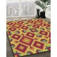 thumbnail image 3 of Ahgly Company Tapis Rond Lavable en Machine Intérieur Transitionnel Jaune, 5 Pieds Rond, 3 of 7