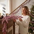 thumbnail image 6 of Qwtwty 6 ft Christmas Greenery Garland, Fake Vines Real Touch Artificial Berry Garlands for Mantle, Fireplace, Table Decorations, 6 of 7