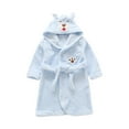 thumbnail image 2 of LSLJS Boys Girls Robe Kids Flannel Hooded Bathrobe Sleepwear Toddler Plush Robes With Belt, Kids Robe, 2 of 3