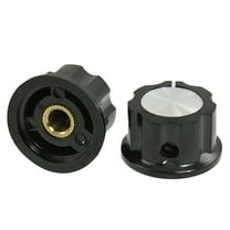 2 x 6mm Top Dia Plastic Shell Potentiometer Port Volume Rotary Knobs