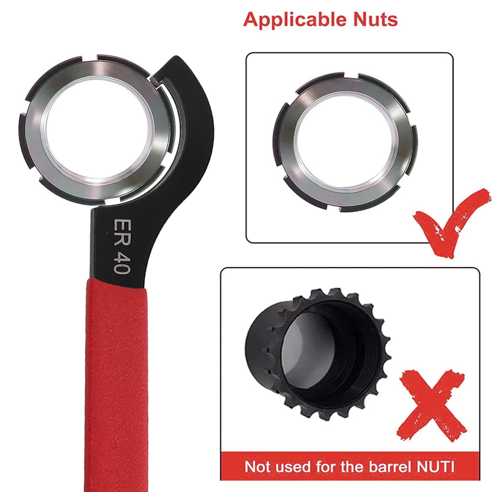 YAHHU 4Pcs Coilover Spanner Wrench Set Universal Shock Adjustable Spanners APU16 ER32 ER40 (9.84 inches / 25.0 cm) for Business Plumbing Automotive