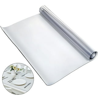 OstepDecor Frosted Table Protector, 22 x 44 Inch Plastic Table Cover  Protector, 1.5mm Thick Desk Cover Plastic Table Protector Frosted Table Pad