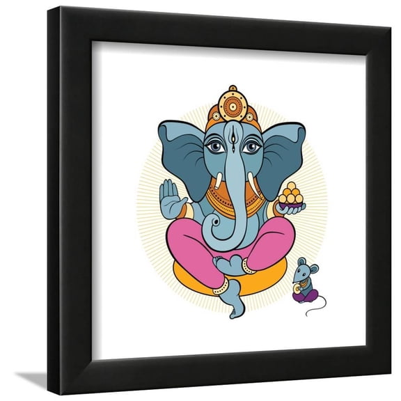 Ganesha and Mouse, Animals Religion Framed Art Print Wall Art by Katya Ulitina Sold by Art.Com