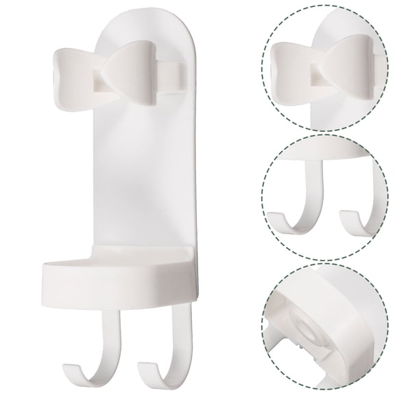 ETEREAUTY Toothbrush Holder Wall Mounted Bathroom Use Drainage Hole 5Pcs Abs White