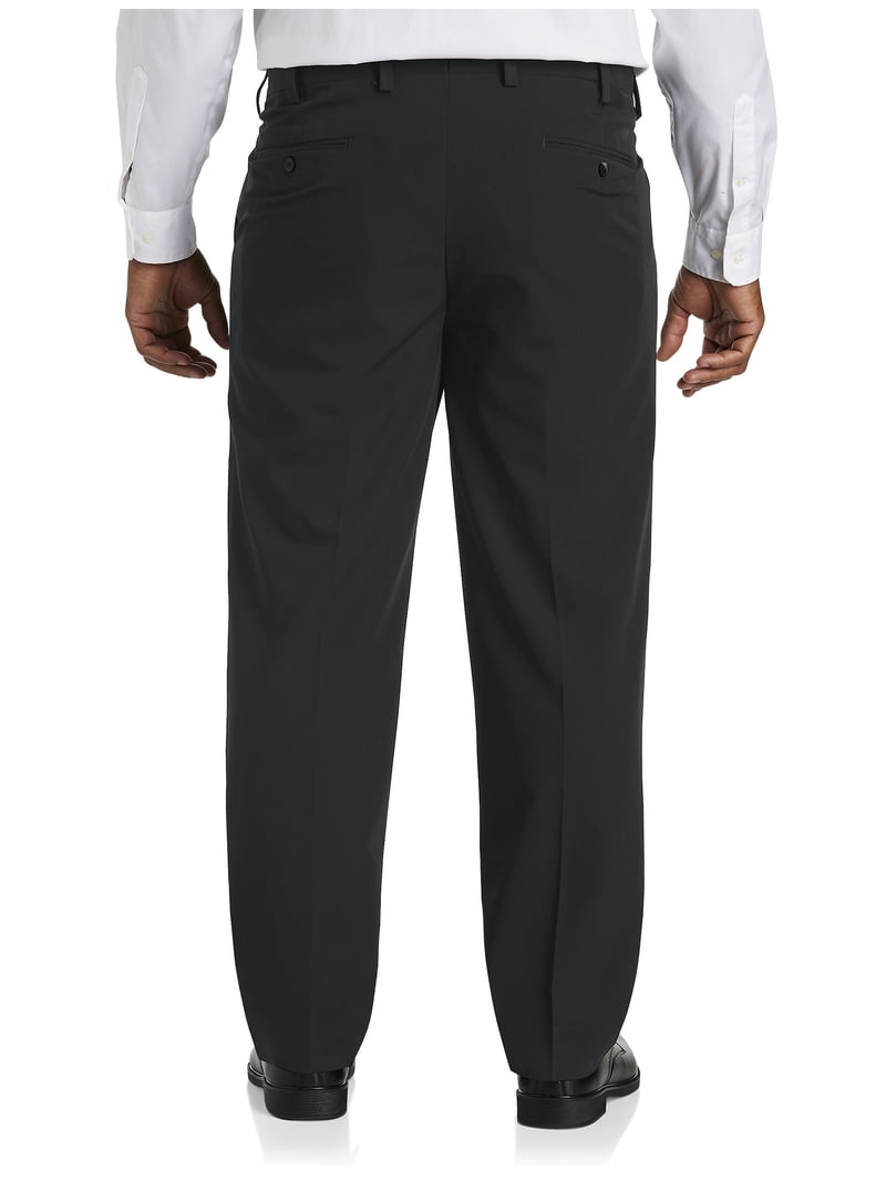 Easy Stretch Pleated Dress Pants Black 56 x 30 - Walmart.com