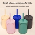 thumbnail image 2 of Homelife 150ml Kids Toddler Cups with Lid And Straws Reusable Spill Proof Cups for Kids Unbreakable Silicone Children Sippy Cup for Home School Kitchen Restaurant, 2 of 13