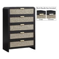 thumbnail image 3 of Meridian Furniture Sage Black Chest with Natural Cane Drawer Front, 3 of 24