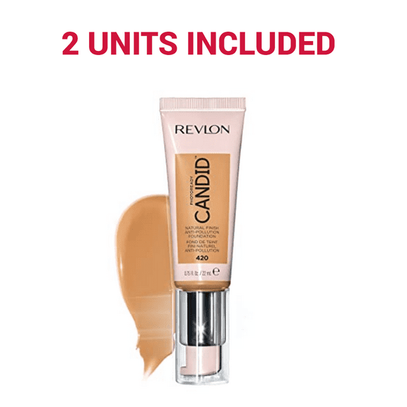 Revlon PhotoReady Candid Natural Finish Foundation 420 Sun Beige - 2 units