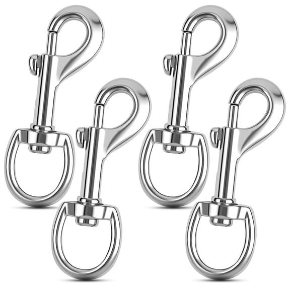 ZHZFKQ 3.5" Swivel Eye Bolt Snap Hooks 154Lbs Load Capacity Zinc Alloy Single Ended Flag Clips Heavy Duty Trigger Bolt Hooks Snap Hooks Heavy Duty