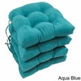thumbnail image 4 of 16-inch Solid Micro Suede U-shaped Tufted Chair Cushions (Set of 4), 4 of 5