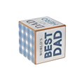 thumbnail image 1 of Wood Square Cube Block Best Dad, 1 of 3