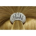 thumbnail image 3 of Rhinestone Ponytail Holder by Crystal Avenue  Stretchy Elastic Hair Tie  Silvertone with Sparkling Crystals, 3 of 7