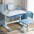 thumbnail image 5 of Yedigre Height Adjustable Kids Desk & Chair Set with LED Lamp – Tiltable Reading Stand & Large Storage Drawer for Ages 3-18, 5 of 11
