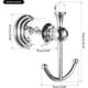 thumbnail image 2 of Crystal Towel Hook Chrome, Bath Robe Hook, Silver Bathroom Wall Hooks Double For Coats Wall Mounted Modern Style, 2 of 5