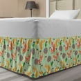 thumbnail image 1 of Squirrel Bed Skirt, Happy Wildlife Fauna Theme with Fox Hedgehog Green Leaves and Mushrooms, Elastic Bedskirt Dust Ruffle Wrap Around for Bedding Decor, 4 Sizes, Multicolor, by Ambesonne, 1 of 2