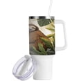 thumbnail image 2 of SKYSONIC Stainless Steel Tumbler Car Handle Water Cup 40 oz Vacuum Insulated Tumbler with Straw for Car Travel Sport - Cute Sloth, 2 of 7