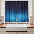 thumbnail image 2 of Ambesonne Navy Kitchen Curtains, Blue Ombre Ocean Inspired, 55"x45", Dark Blue, 2 of 3