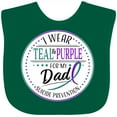 thumbnail image 3 of Inktastic Suicide Prevention- I Wear Teal and Purple for My Dad Boys or Girls Baby Bib, 3 of 4