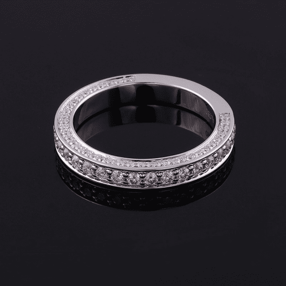 Eclet Jewels 0.6 Ct Round Brilliant Cut Diamond Ring - Silver 14K White Gold Over Ring - Silver Diamond Beautiful Special Occasion Rings for Women's - Simple Engagement Wedding Rings for Women's