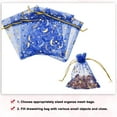 thumbnail image 4 of Uxcell Organza Bag, Sheer Moon Star Mesh Bags Drawstring Gift Bags Bulk Party Favor Bag Jewelry Pouches Bright Blue-Gold 3.5" x 5", 4 of 6