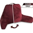 thumbnail image 3 of Standard+ Husband Pillow Aspen Edition Arizona Maroon Cover Pillowcase, Soft Easy-Care Wash Fabric Designed, Two-Sided Reversible Fabric, Big Long Zipper for Remove, Perfect Fit for Reading Bed Rest, 3 of 9