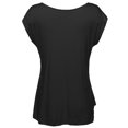 thumbnail image 2 of FashionOutfit Women's Zipper Shoulder Detail Loose Tee, 2 of 3