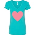 thumbnail image 3 of Inktastic Pink Valentine's Day Heart Women's V-Neck T-Shirt, 3 of 5