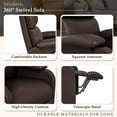 thumbnail image 5 of Homall 360° Massage Swivel Rocker Recliner Small Rocking PU Leather Chairs with Side Pockets for Small Spaces,Brown, 5 of 7