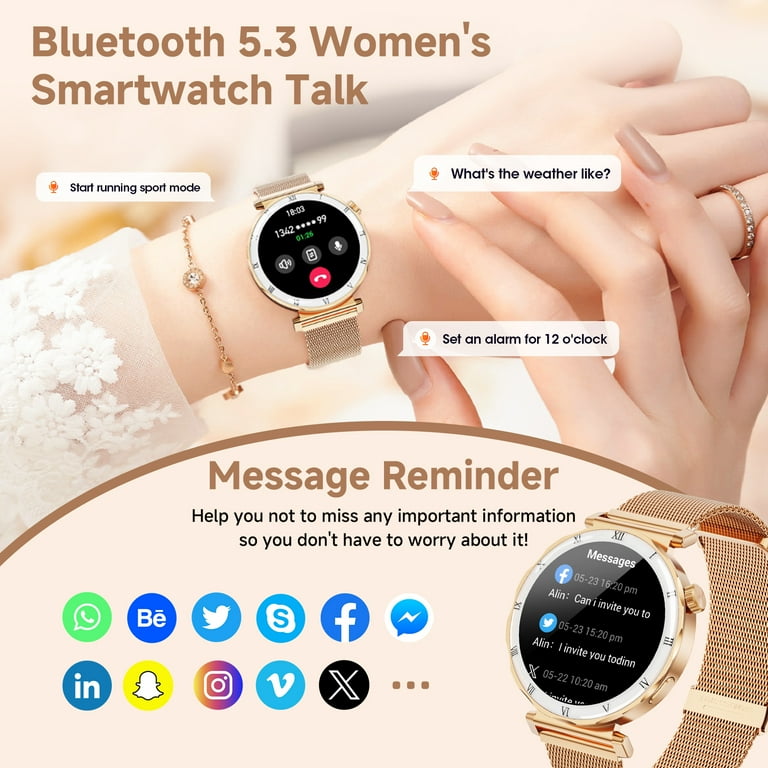 Vibez Health Watch For Ladies Lige Smartwatch For Girlfriend Vibez