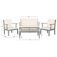 thumbnail image 5 of Safavieh Del Mar Outdoor Contemporary 4 Piece Living Set with Cushion, 5 of 7
