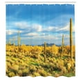 thumbnail image 3 of Ambesonne Floral Shower Curtain, Western Cactus Spikes, 69"Wx84"L, Yellow Blue Green, 3 of 5